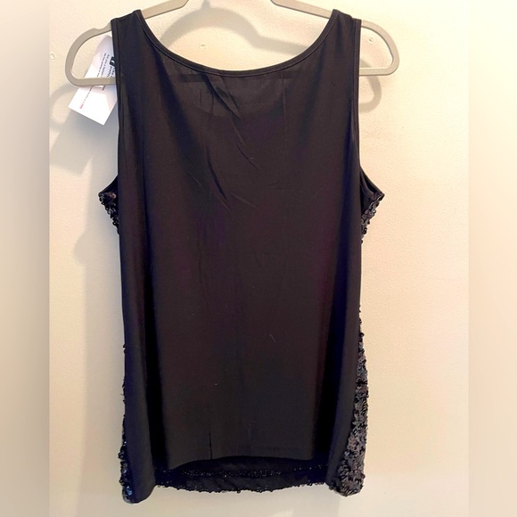 NWT - Black sequin tank top - Picture 2 of 2